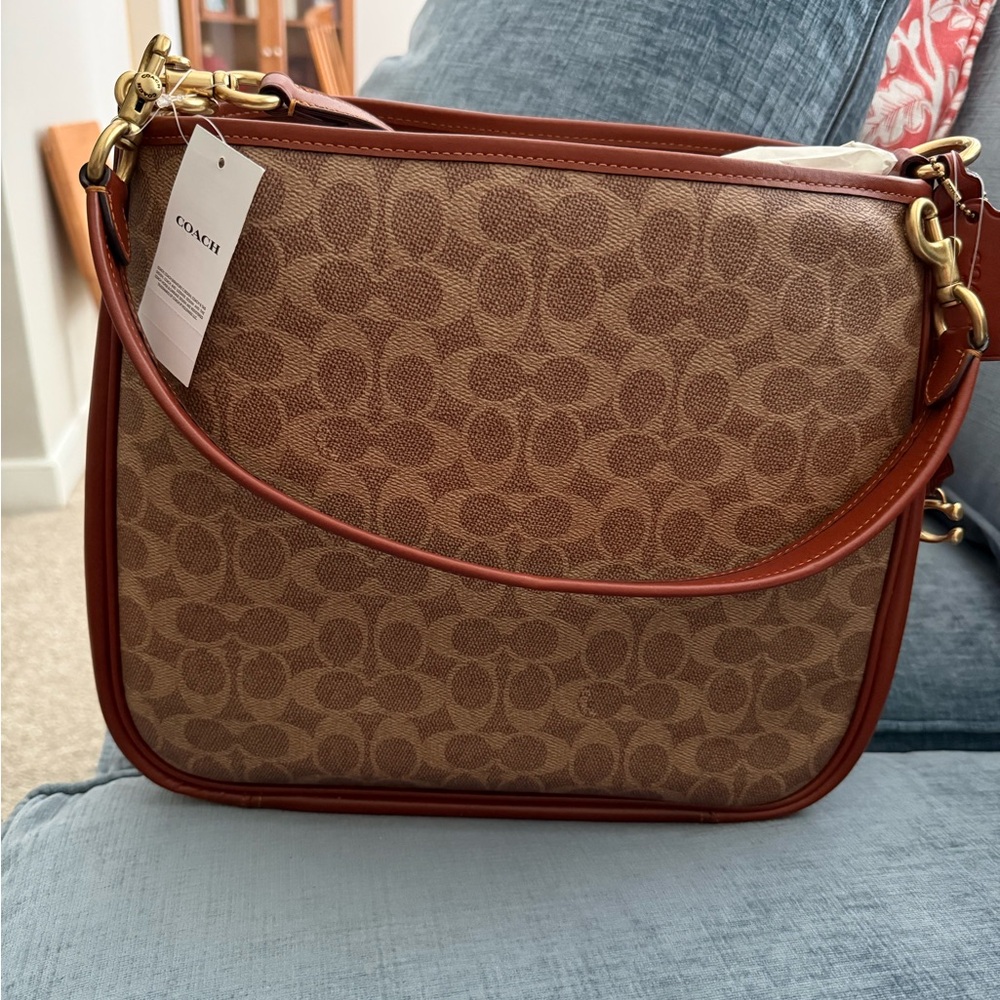 Coach Retail Coated Canvas Signature Cary Shoulder Bag NWT - Picture 10 of 10